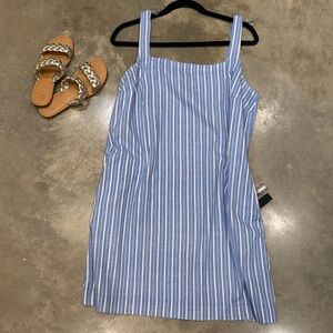 A New Day Blue and White Striped Mini Dress